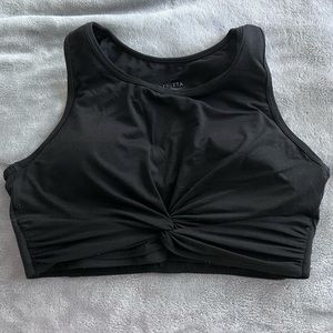Athleta womens cropped workout top/ sports bra top